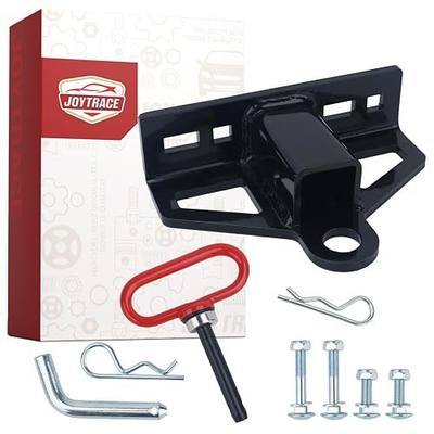 Zero Turn Mower Hitch Kit with 1-1/4″ Receiver - Heavy Duty 6mm Steel, Complete Set Includes Magnetic Hitch Pin, 5/8″ Pin, R-Clips & Bolts, Compatible with Husqvarna John Deere Cub Cadet Toro Craftsma