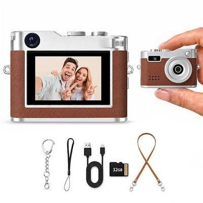Mini Keychain Camera, Unique Gifts | 1080P video, retro, 32GB card, 0.96" screen, webcam, photo/audio, for birthday, teens, her, him