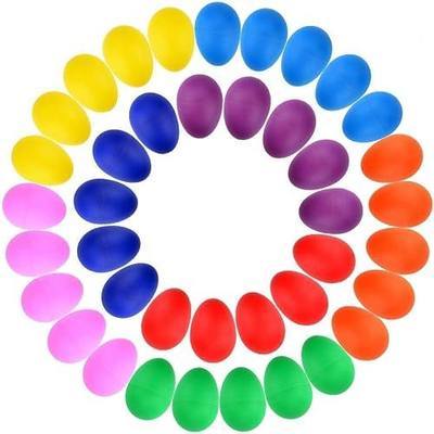 AUGSHY 80pcs Egg Shakers Musical Instruments, 8 Colorful Plastic Eggs Toy | Early Rhythm Learning Toy Versatile Solo & Ensemble Percussion Tool Sealed ABS Plastic Structure