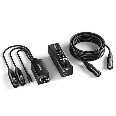 Phenyx Pro Dual-Channel Wired in-Ear Monitor Amplifier, Portable IEM with 2 XLR Inputs, Stereo/Mono Mode, DC/2 AAA Batteries Power, Personal Headphone Amp for Stage, Bands, Live, Recording (PWM-10)