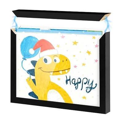Kids Art Frames – Changeable 8.5x11 with Magnetic Front Opening, Wooden Kids Artwork Display for Wall with Storage 150 Sheets, Toddler Art Work Project Picture Frame for 3D Art & School Work, Mounting Hardware Included