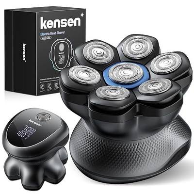 kensen PRO 7D Head Shavers for Bald Men - 2026 New Dual Speed Electric Shaver, Bald Head Shaver with Magnetic Shaver Head IPX6 Waterproof Wet/Dry Use Shaving Balding Clipper Cordless Head Razor Gray