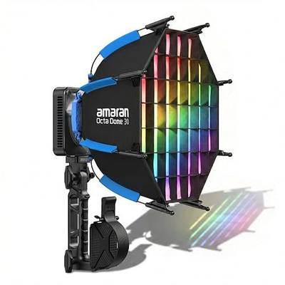 Amaran Ray 120c RGB LED Monolight, 120W Full-Color COB Video Light with Octa Dome 30 Softbox, USB-C PD Power, IP54 Weatherproof, OmniColor Engine, 2,300K–10,000K, App/NFC Control, Bowens Mount
