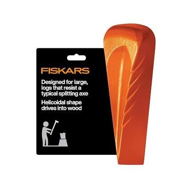 Fiskars Helix Splitting Wedge for Large, Stubborn Logs – Forged Steel Wood Splitting Wedge with Helicoidal Profile, 1.75" x 8.5" x 2.25"