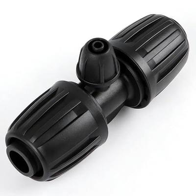 10 Pack 1/2" To 1/4" Drip Irrigation Fittings, 1/2 Inch (1/2" ID x 0.6-0.65" OD) Drip Line to 1/4 Inch Irrigation Tubing Barbed Adapter Anti-Drop Locked Nut Barbed Reducer 3 Way Tee Connectors