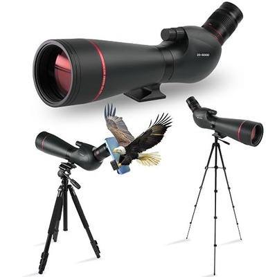 20-60X82 Spotting Scopes with 63in Tripod Phone Adapter | Dual Focusing Spotter Scope with Upgraded Eyepiece BAK4 IPX7 Waterproof Spotting Scope for Bird Watching Target Shooting