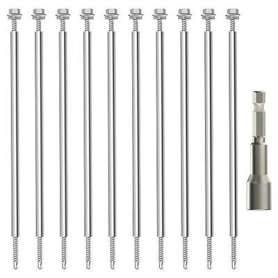 30 Pack 8 Inch Stainless Steel Gutter Screws with 304 Stainless Steel Sleeves, Heavy Duty Roof Gutter Repair Kit with Magnetic Socket, Premium 6-Inch Metal Gutter Fasteners Replacement