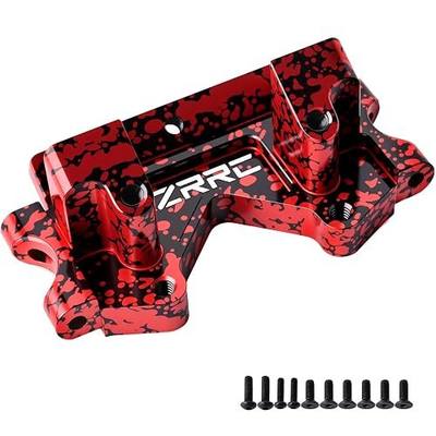 Aluminum Front Bulkhead Upgrade Parts for 1/10 2WD Traxxas Slash Rustler Stampede Bandit VXL, Replacement of 2530 2530A (Red-Black)