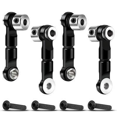 Adjustable Sway Bar Links for Arrma 6S Upgrades – Aluminum Anti-Roll Bar Linkages Front Rear for 1/7 Mojave Fireteam Limitless 1/8 Kraton Notorious Outcast Off-Road Bashing (Black)