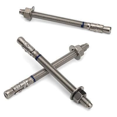 3/8" x 6-1/2" Concrete Anchor (25 Pack) 3/8 inch Wedge Anchors Bolts Stainless Steel