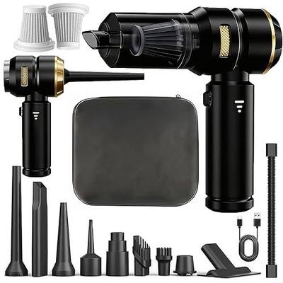 Car Vacuum Cordless High Power 22000Pa with 10 Cleaning Tools | 4-in-1 Mini Vacuum Can Vacuum& Air Duster & Air Blower & Pump, Portable Handheld Vacuum for Car, Home, Office, Pet Hair