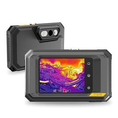 TT27D Dual-Lens Compact Thermal Camera, 640x480 UIRA-IR Resolution | 2MP Visual Fusion Pocket Thermal Imaging Camera , 3.5" Touch Screen, AI Scene Detection, 25Hz, <40 mK, Wi-Fi Transfer, Case