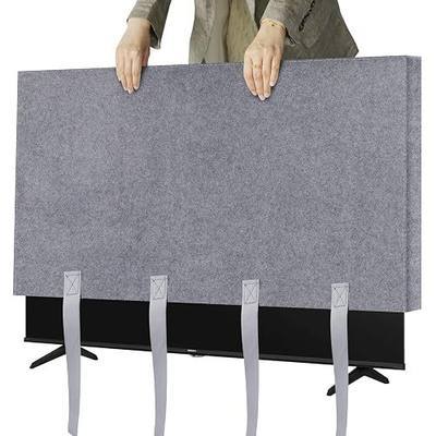TV Cover for Moving & Packing 60"-65" Felt Flat Screens TV Wrap Protector | Anti-Scratch TV Dust Cover for TV Packing Boxes Protection TV Moving Home Renovation Pet Scratch or Other Furniture, Straps