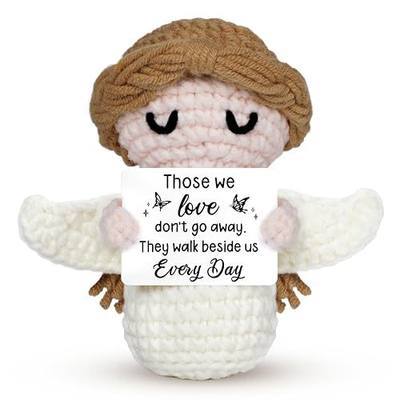 Sympathy Gifts for Loss of Loved One - Crochet Angel Sympathy Gift - Grief Gifts for Women Men Kids, Bereavement Condolences Remembrance Memorial Gift for Loss of Mom Dad Husband Brother