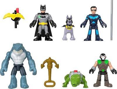 Fisher-Price Imaginext DC Super Friends Action Figures Multi Pack | Set comes with six 3-inch Action Figures and 4 accessories including Batman, Bane, Nightwing
