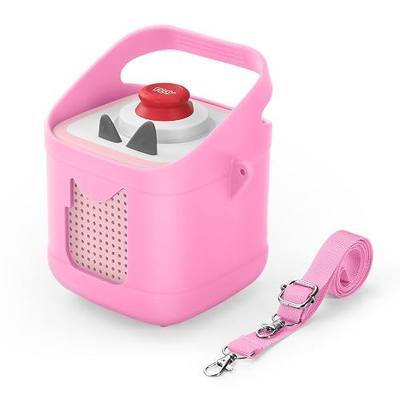 Shockproof Silicone Case for Toniebox 2 & 1 Audio Player, Scratch-Resistant Protective Cover | Includes Handle & Adjustable Shoulder Strap (Cloud Pink)