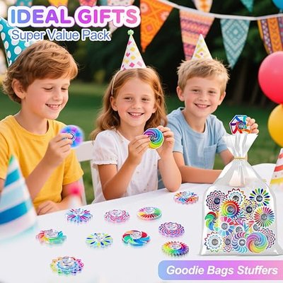25 Pack Fidget Spinner for Kids Mini Sensory Fidget Toys Bulk Adults Kid with Autism ADHD, Classroom Prizes Treasure Prizes Box Toys for Classroom Pinata Stuffers Anxiety Stress Relief Fidgets Bulk
