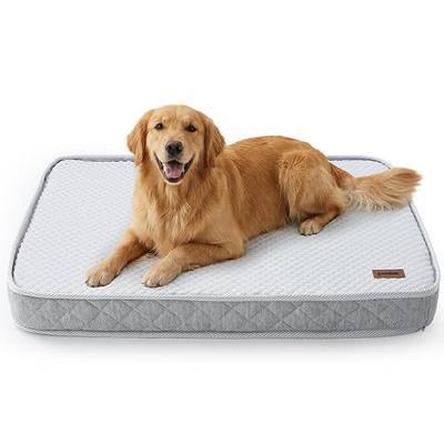 ZOMISIA Breathable Orthopedic Dog Bed for XL Dog, Reversible Warm & Cooling Dog Bed Mattress for All Season, 4" Thick Honeycomb Supportive Pet Bed with Detachable Non-Slip Bottom, Waterproof Cover