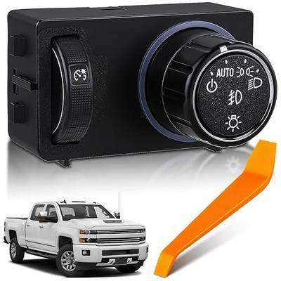 Headlight Switch for Chevrolet Silverado | Tahoe (2014-2019), GMC Sierra 1500/2500/3500 (2017-2019) | Yukon XL (2015-2020), Fog Lamp Instrument Panel Dimmer Switch, Replaces 19406992, 22752191