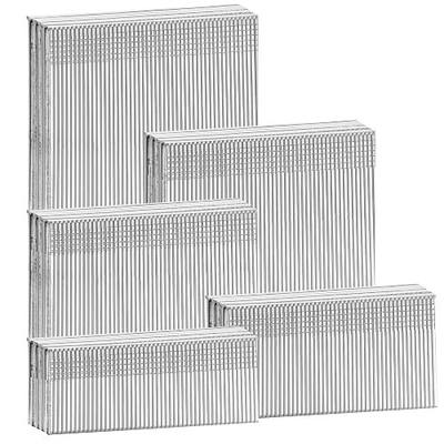 Straight 16 Gauge Finish Nails Galvanized 5 Sizes 1000-Pack | 200 per Size: 1-1/4, 1-1/2", 1-3/4", 2", 2-1/2" Assorted Size Project Pack for Pneumatic & Electric 16GA Finish Nailer