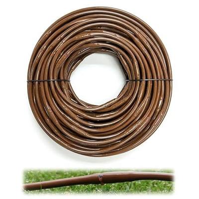 1/4" Drip Irrigation Tubing 100ft with 6" Emitter Spacing for Garden System | Pre-Installed Emitters at Close Intervals Save Setup Time, Even Distribution for Flower Beds, Works with Most Drip Systems