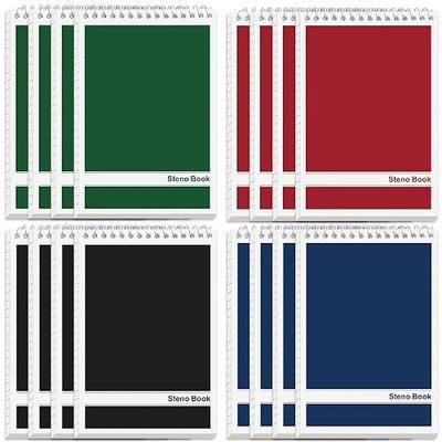 16 Pack Steno Pads 6 x 9 in Top Spiral Notebook Bulk Pack 4 Classic Color Note Pad 960 Total Sheets Gregg Rule Steno Notebooks for School Office Home Students Teachers Organized Daily Notes Planners