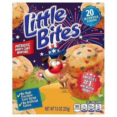 Little Bites Party Cake Muffins, 5 individual packs, (1.5 oz each), Cake and Sprinkles Mini Muffins, 7.5 oz Multipack