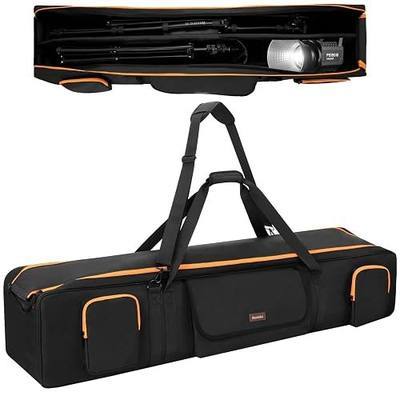Tripod Bag 50.5", Padded Tripod Carrying Case, Mic Stand & Light Stand Bag with Removable Padding, Equipment Case for Tripods, Monopods & Speaker Stands, 3 Pockets for Accessories,Photo Studio/DJ Gear