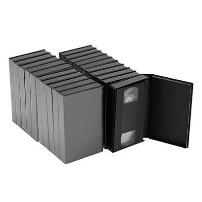 20 Pack VHS Tape Protector Case Standard Black VHS Cases | VHS Album Case with Outer Clear Sleeve, VHS Cassette Tape Storage Box Protective Sleeve for VHS Cassette Original Box