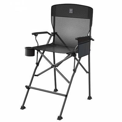 EVER ADVANCED Tall Directors Chair 31" Foldable Camping Mesh Black