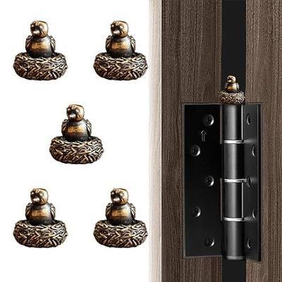 Hinge Heads Decorative Topper Cat Gargoyle Magnet Door Hinge Topper Home Decoration (Bird's nest 5)