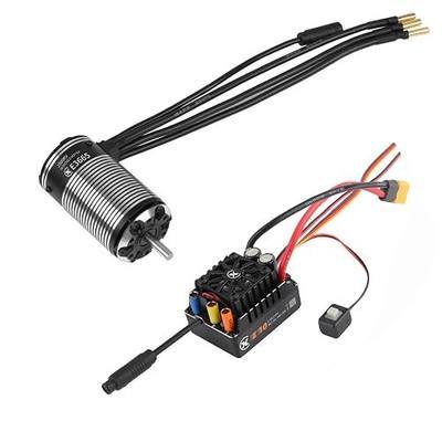 XC E3665 & E10 Sensored Brushless Motor and ESC Combo for RC Car,2-4S Lipo,IP67 Water Proof,Applicable to: 1/10 Short Course,Trucks,Monster (2500KV+E10 XT60)