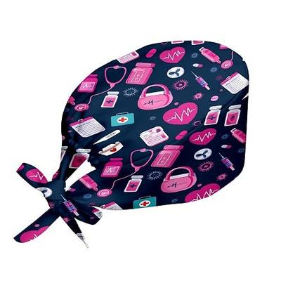 Adjustable Scrub Caps Women, Lightweight Surgical Hat Nurse Scrub Cap for Women Men