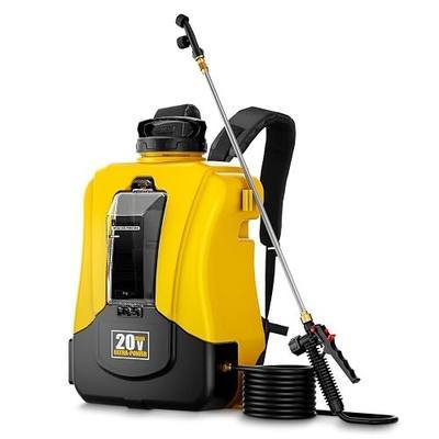 4-Gallon Battery Powered Backpack Sprayer, Compatible with DeWalt 20V MAX, 0-90 PSI Adjustable, 100+ Gal Per Charge, Cordless Garden Sprayer for Lawn Care, Tool Only (Battery Not Included)