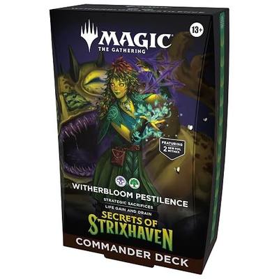 Magic: The Gathering Secrets of Strixhaven Commander Deck - Witherbloom Pestilence (100-Card Deck, Deck Box + Accessories)
