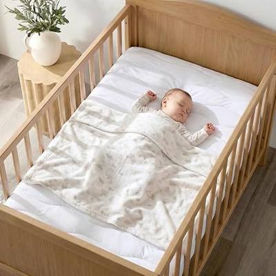 Premium Waterproof Crib and Toddler Mattress Protector, Quilted Crib Mattress Pad with 100% Cotton Top, Sheets Fitted Crib Mattress Cover, Durable and Breathable, Machine Washable, White, 52" x 28"