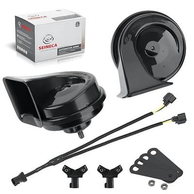 Car Horn Kit Compatible with Ford/GMC/Chevrolet/Ram/Tesla and 1 to 2 Horn Adapter Connector Y Type Auto Dual-Tone Electric Horns High/Low Tune.