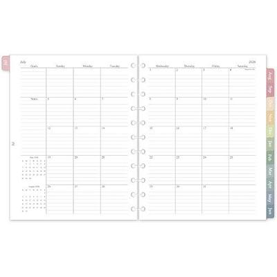 2026-2027 Monthly Planner Refill, Jul. 2026 - Dec. 2027, A4 Letter Size Planner Inserts for 11-Disc Discbound, 8.5"x11", 18 Monthly Calendars with Colorful Laminated Tabs