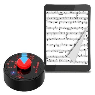 Wireless Page Turner Pedal, Bluetooth Page Turner, Portable Smart Bluetooth Music Foot Pedal, Hand Free Sheet Music Reading Page Turns for iPad Tablet Android IOS Phones Music Scores E-books PPT (Red)