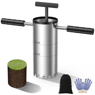 Portable Golf Hole Cutter Tool Stainless Steel for USGA Standard|Detachable Anti-Slip Handle Golf Hole Digger with Depth Marks|Backyard DIY Putting Green & Lawn Golf Practice