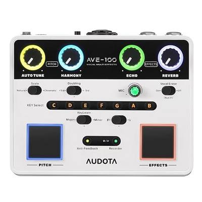 AVE-100 Multi-Effect Vocal Processor - Triple Intelligent Loop Cancellation, OTG Audio Interface for Singers, Podcasters, Live Streaming & Home Studio
