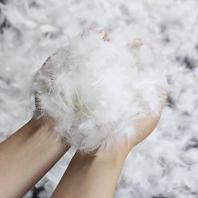 MOOX Down Feathers Pillow Filling Stuffing with 10% Goose Down 90% Feather Fluffy Blend Fill DIY Upholstery Crafts for Couch Cushions Bed Pillow Inserts Stuffing (1.0, Pounds)