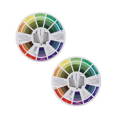 Creative Color Wheels for the Artist, Paint Mixing Guide for Artists Quilters and Makeup Blending, Portable Color Matching Spinner for Watercolor Learning Art Class Teaching (5.5" 2pcs)