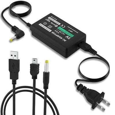 PSP Charger AC Adapter Power Cord 5V Replacement Compatible with Sony PSP 1000 PSP Slim & Lite 2000 3000 PSP-110 PSP-1001 Series PSP-1001, 2001,PlayStation 3001 E-1000 L-Shape