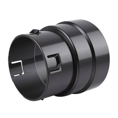 4" PVC to Corrugated Pipe Adapter, Connects 4" Corrugated Drain Pipe to 4" SDR 35 or 4" SCH 40 PVC Pipes, Easy Push Fit Connector for Yard & Gutter Drainage Systems (1, Black)