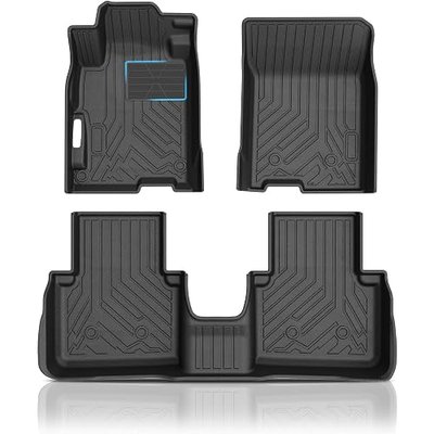 KUST Floor Mats for 2013-2017 Honda Accord Accessories (Sedan Only) | Front Rear 2 Rows Car Mats, All Weather Protection, TPE Rubber, Raised Edge, Extra Heel Pad Plate