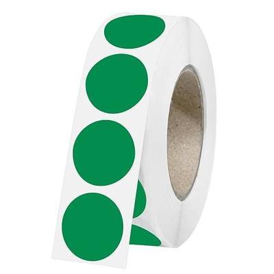 1500 PCS Green Dot Stickers 3/4" Circle Round Color Coding Labels | Suitable for color coding/crafts/covering point, strong adhesion, recommended for writing with oil-based markers