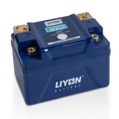LIYON Lithium YTX5L-BS/YTX4L-BS/YTX7L-BS Motorcycle & ATV Battery, 12v 3Ah LiFePO4 Powersports Battery, Instant-Start 300A 210 CCA (25°C) - with 3 Universal-Fit EVA Spacers, Motocross UTV Jet Ski