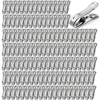 200Pcs Stainless Steel Garden Clips, Large Open Metal Clamps for Greenhouse Hoops, 2" Fix Plant Cover Shade Cloth Netting Tarp, Tight Grip Weatherproof Gardening Supplies