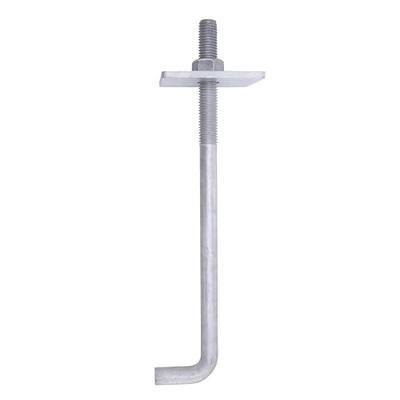 1/2” x 10” Concrete Anchor Bolts (25 Pack) L Shaped with Large Square Plate Washers, Hot-Dip Galvanized